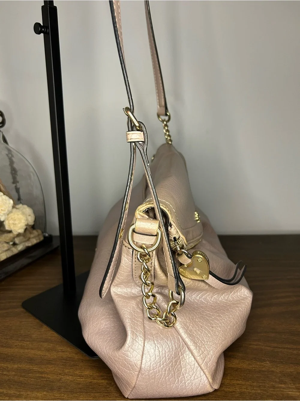 Juicy Couture Greta Lilac Pearl Iridescent Flap Crossbody Y2K Bag